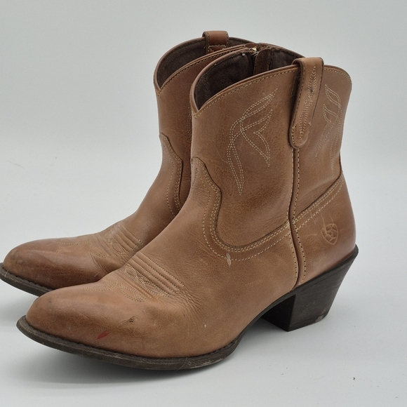 Ariat Darlin Leather Western Full Grain Womens Boot Brown Tan US 11B - Picture 4 of 13